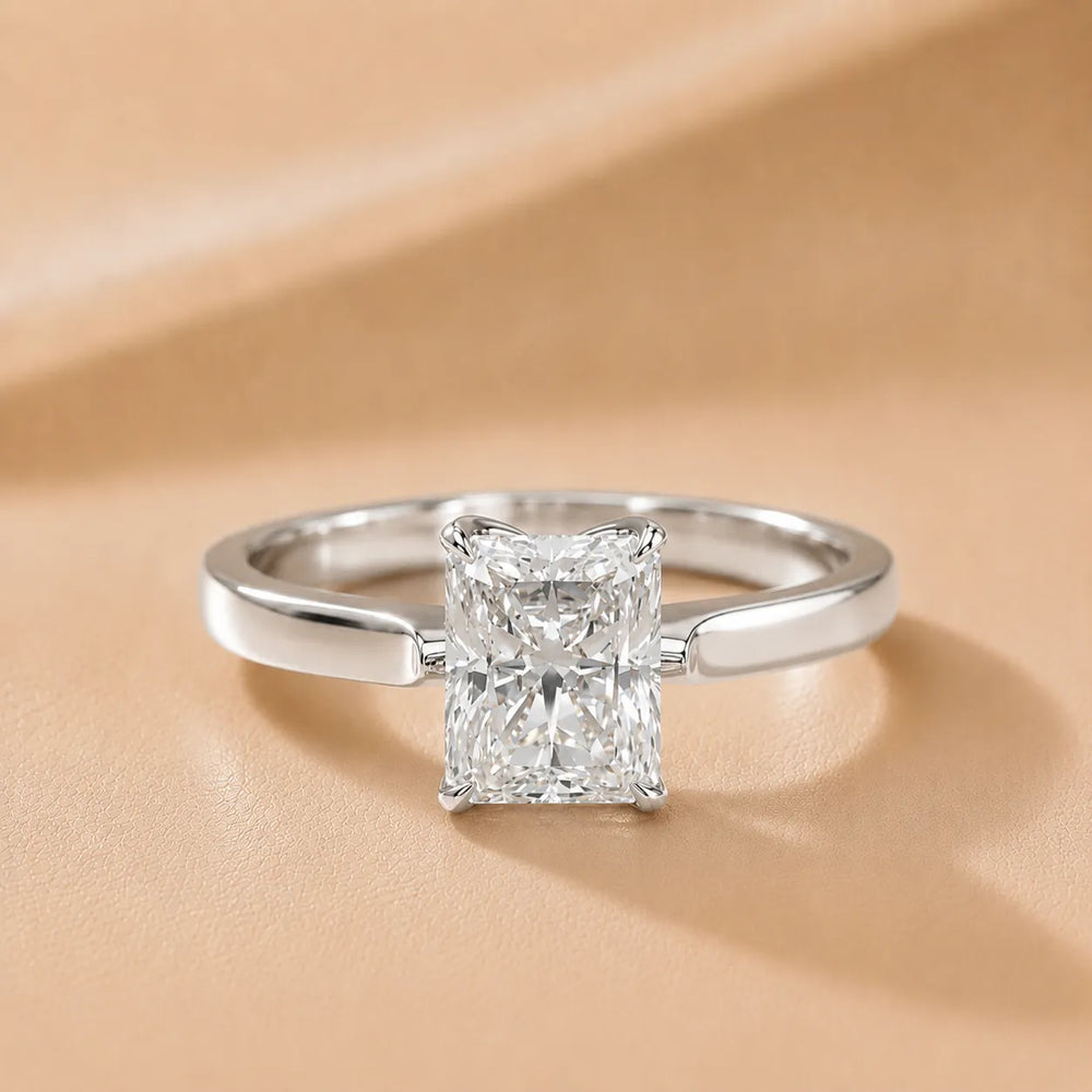 Isabella Bloom Solitaire Emerald Diamond Engagement Ring