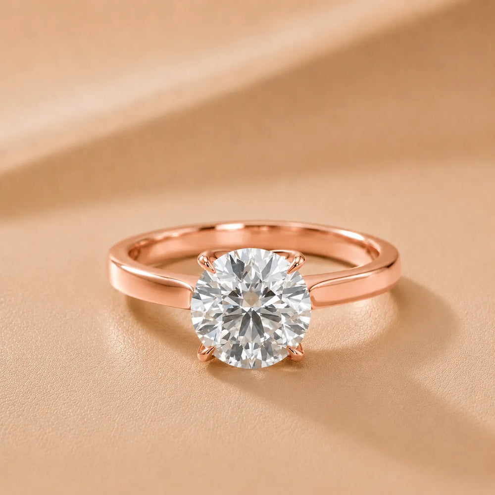 Isabella Bloom Solitaire Emerald Diamond Engagement Ring
