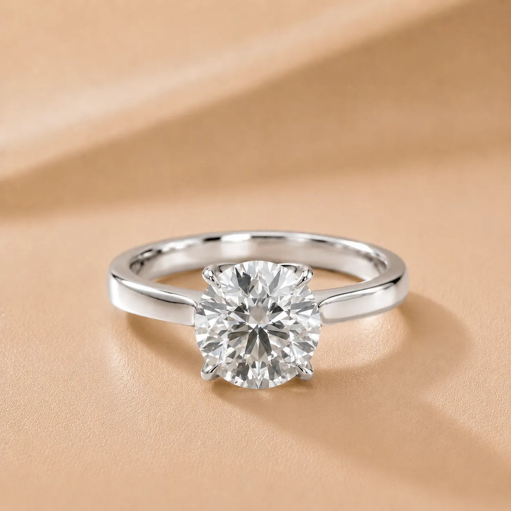Isabella Bloom Solitaire Emerald Diamond Engagement Ring