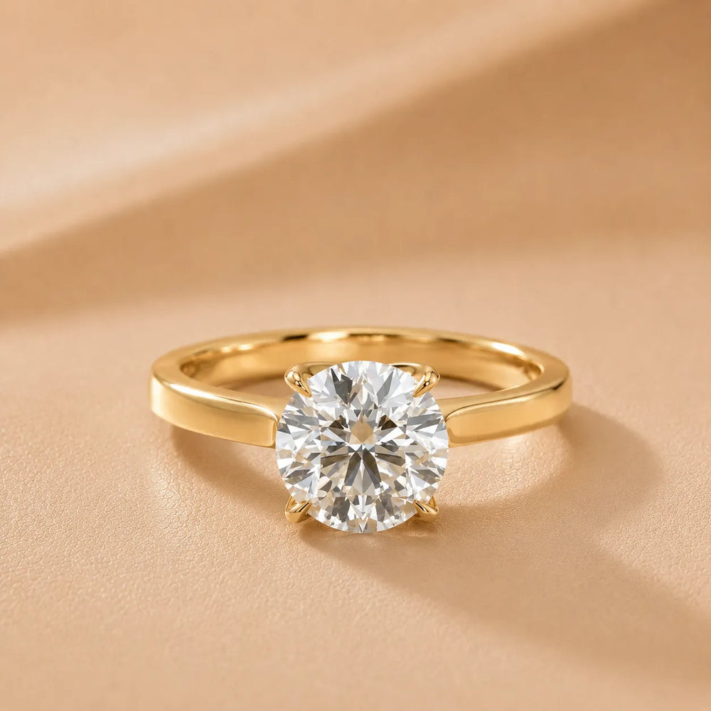 Isabella Bloom Solitaire Emerald Diamond Engagement Ring