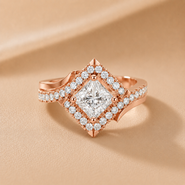 Juno Bypass Princess Diamond Engagement Ring