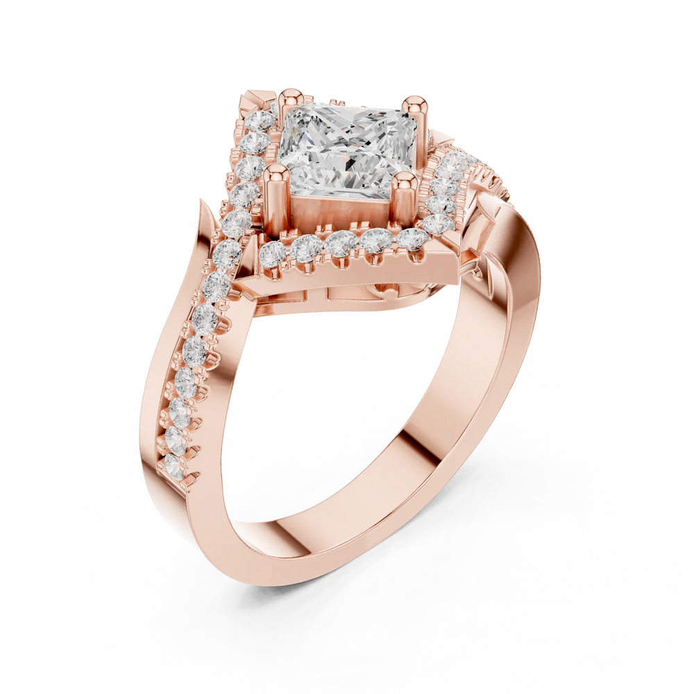 Juno Bypass Princess Diamond Engagement Ring