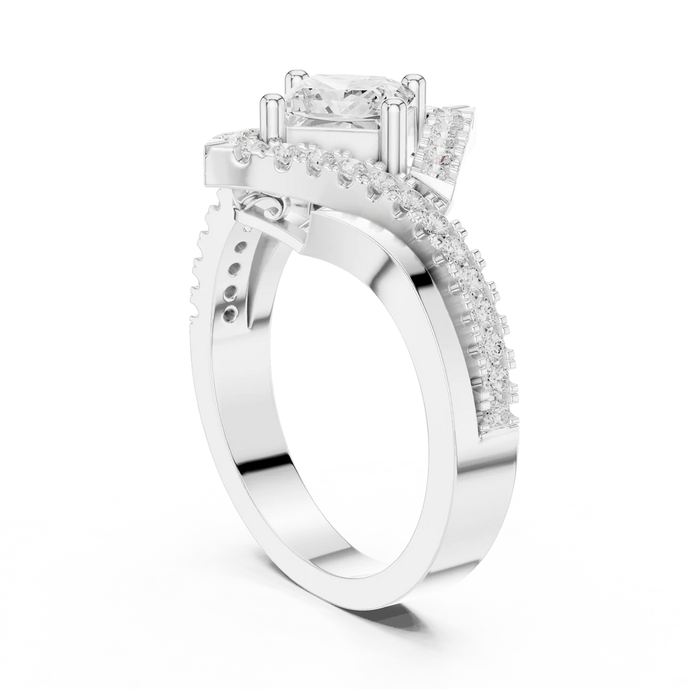 Juno Bypass Princess Diamond Engagement Ring