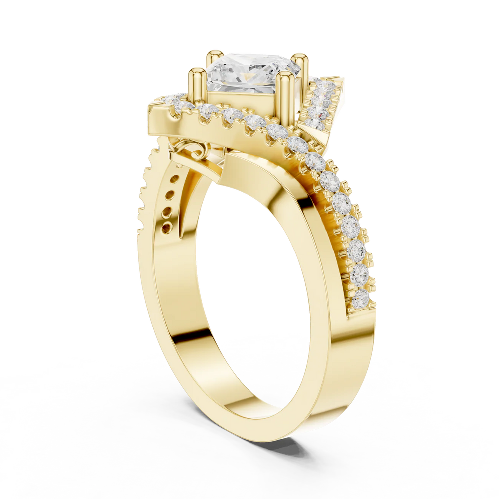 Juno Bypass Princess Diamond Engagement Ring