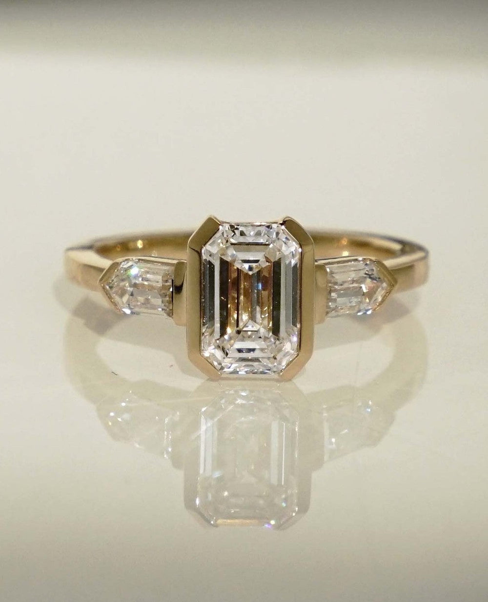 Emerald Cut Wedding Ring Women Labgrown Ring