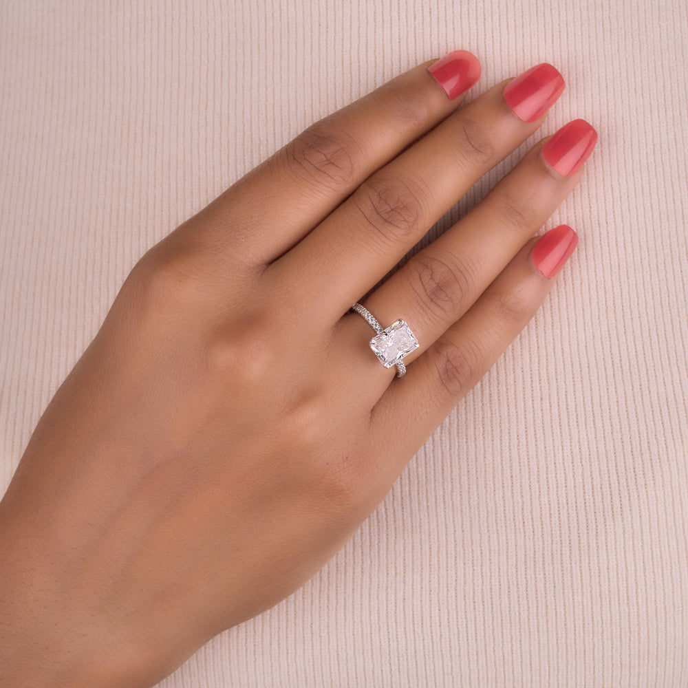 Elongated Radiant Cut Labgrown Ring