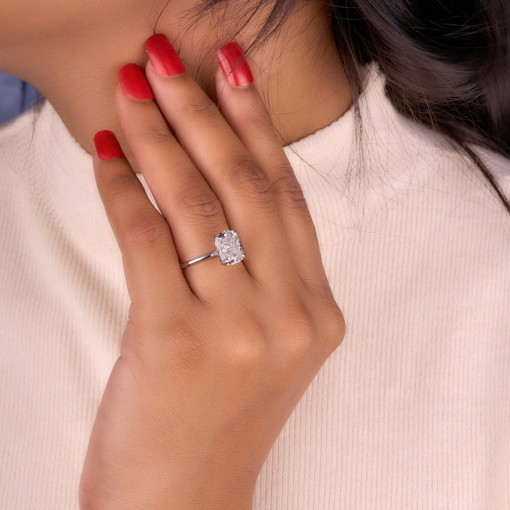 Cushion Cut Labgrown Engagement Ring