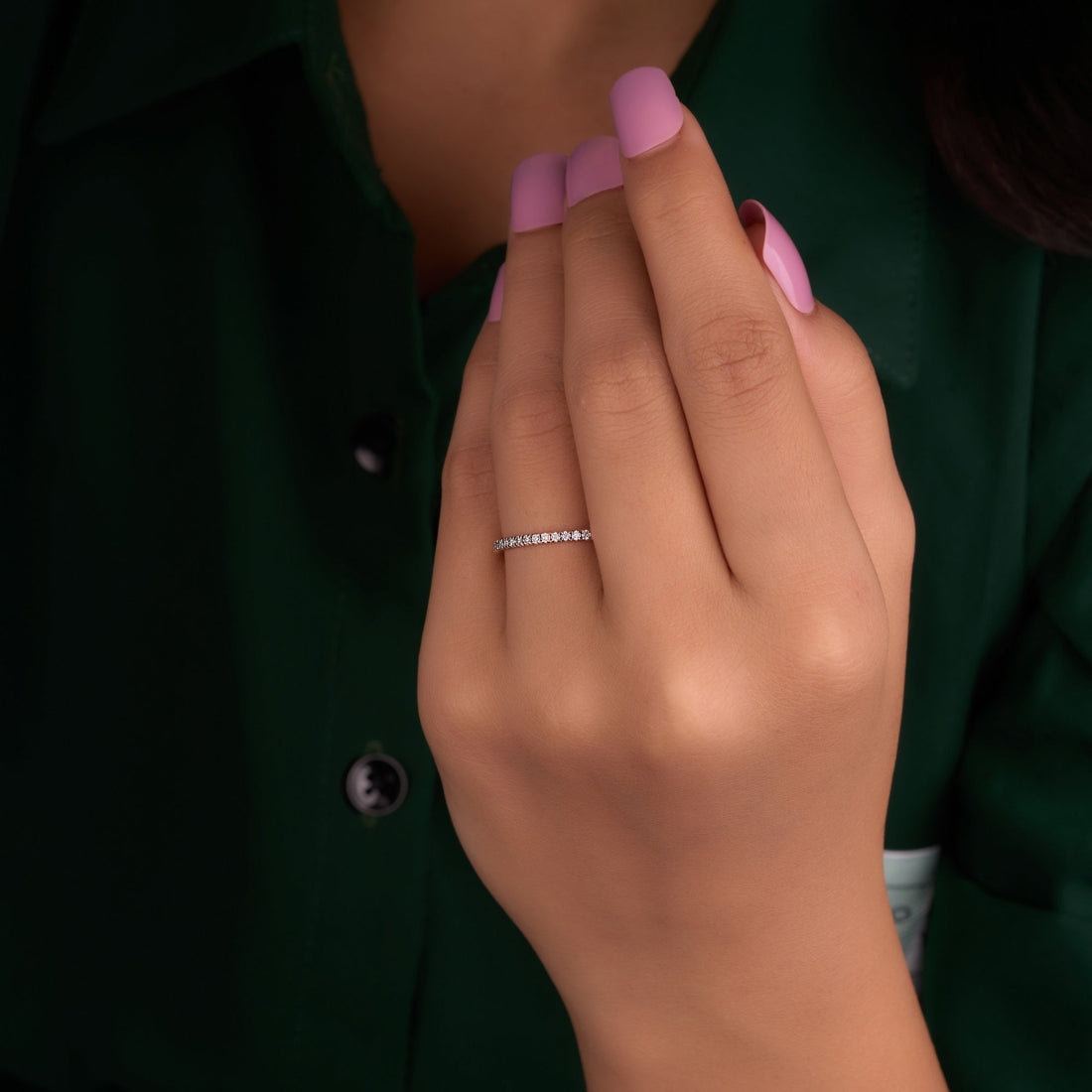 Half eternity Lab Grown Diamond Wedding Band