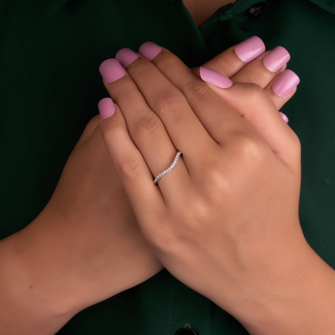 Curve Half eternity Lab Grown Diamond Band