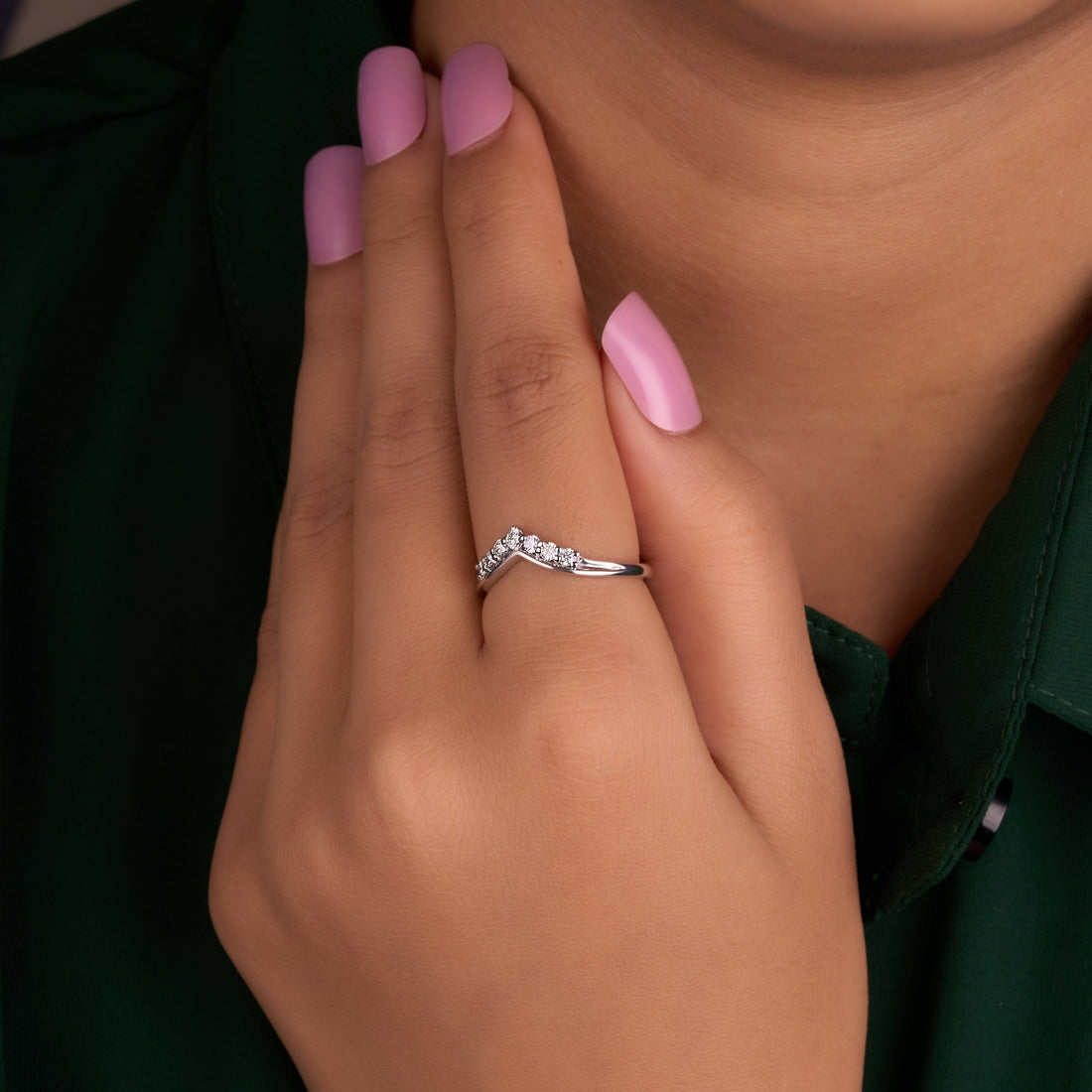 Curve Half eternity Lab Grown Diamond Band