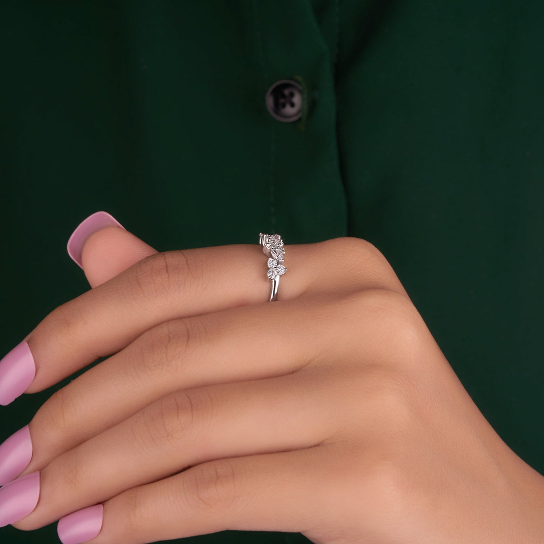 Round & Marquise Lab Grown Diamond Band