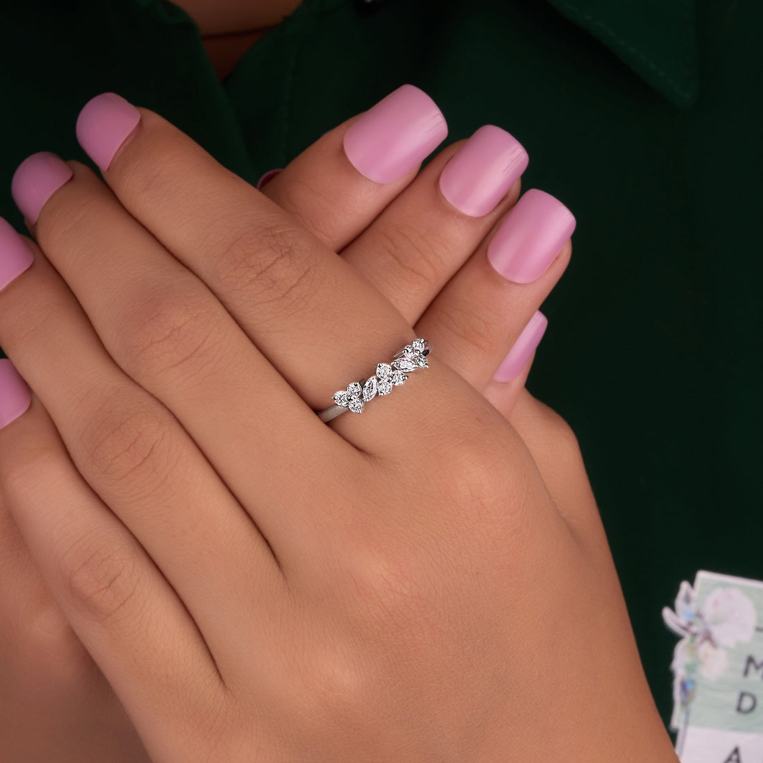 Round & Marquise Lab Grown Diamond Band