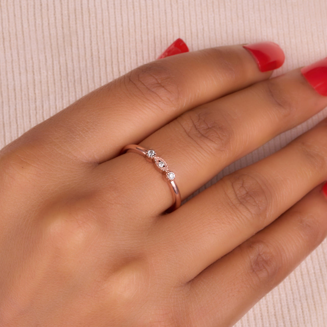 Micropave Round Lab Grown Diamond Wedding Band