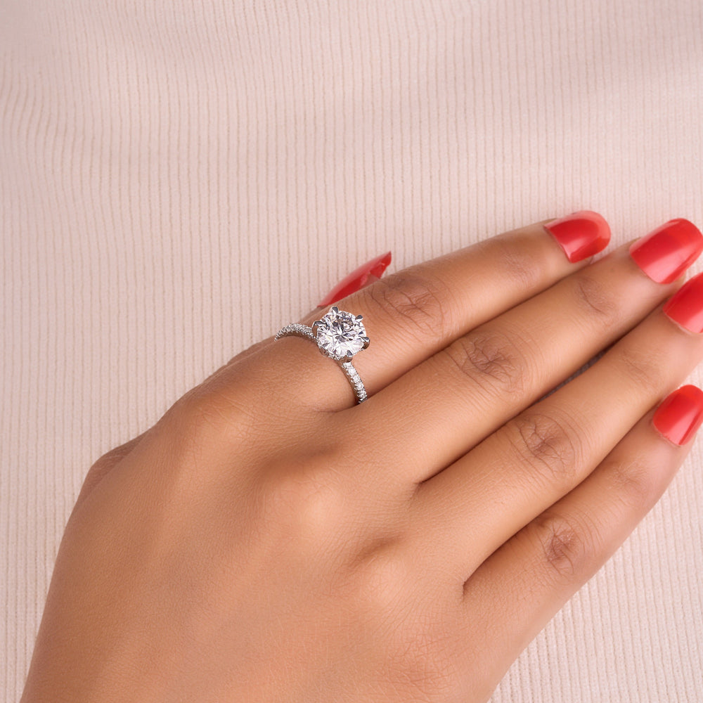 Hidden Halo Round Brilliant Cut Labgrown Ring