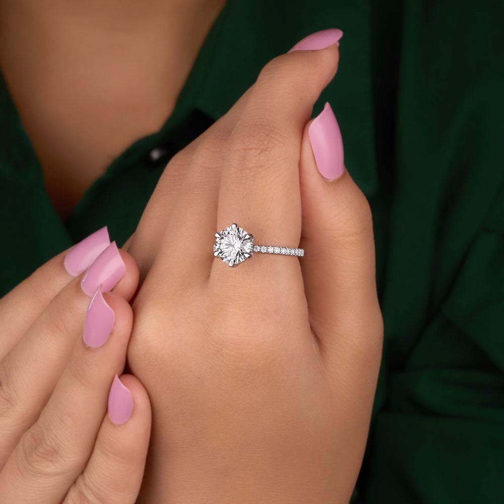 Hidden Halo Round Brilliant Cut Labgrown Ring