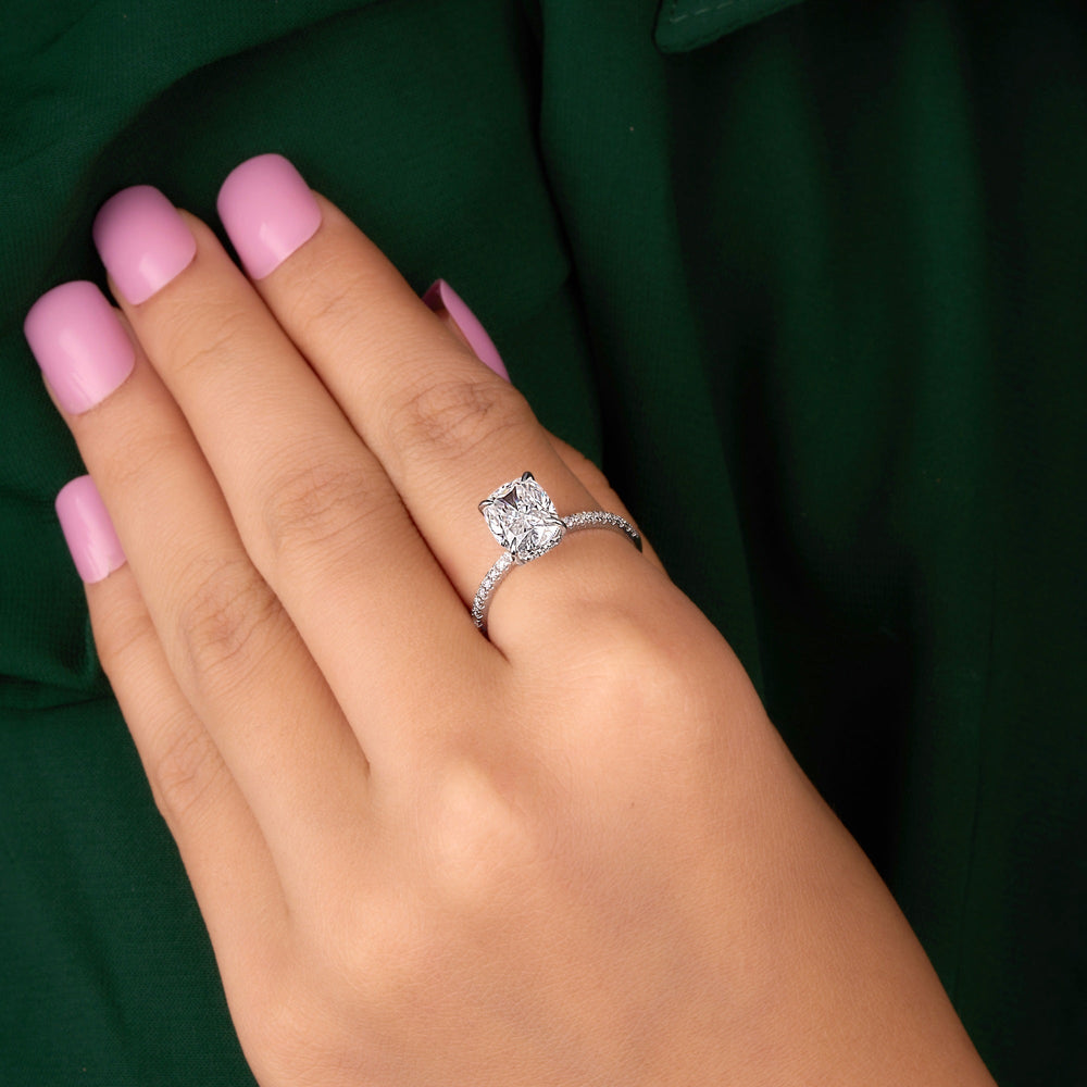 Cushion Cut Labgrown Engagement Ring
