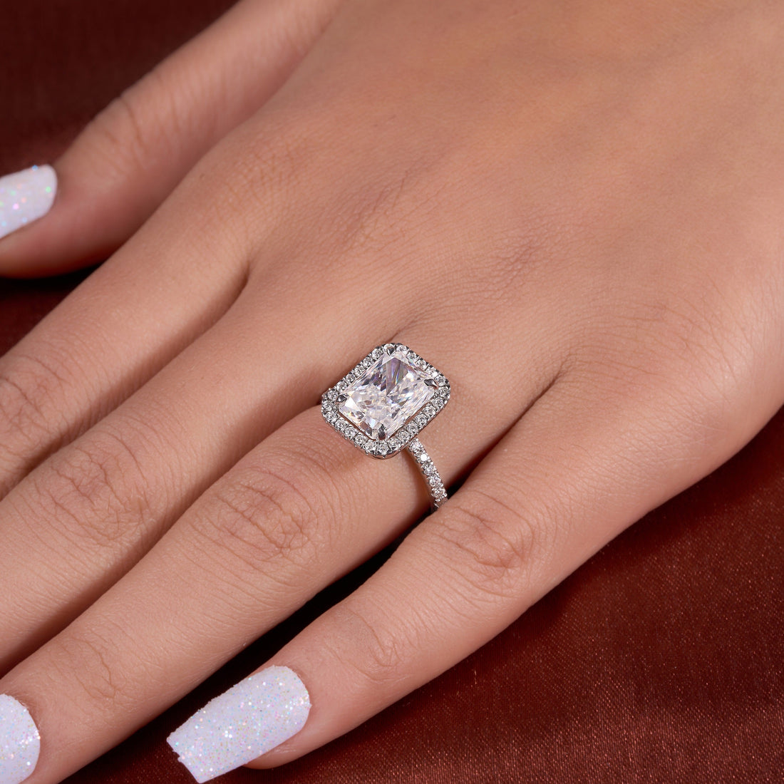 Lab Grown Diamond 3 Ct Radiant Cut Ring