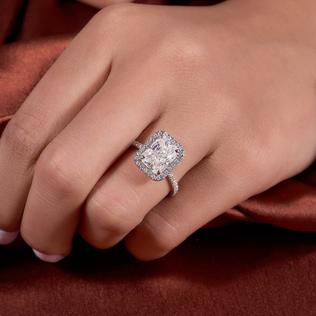 Lab Grown Diamond 3 Ct Radiant Cut Ring