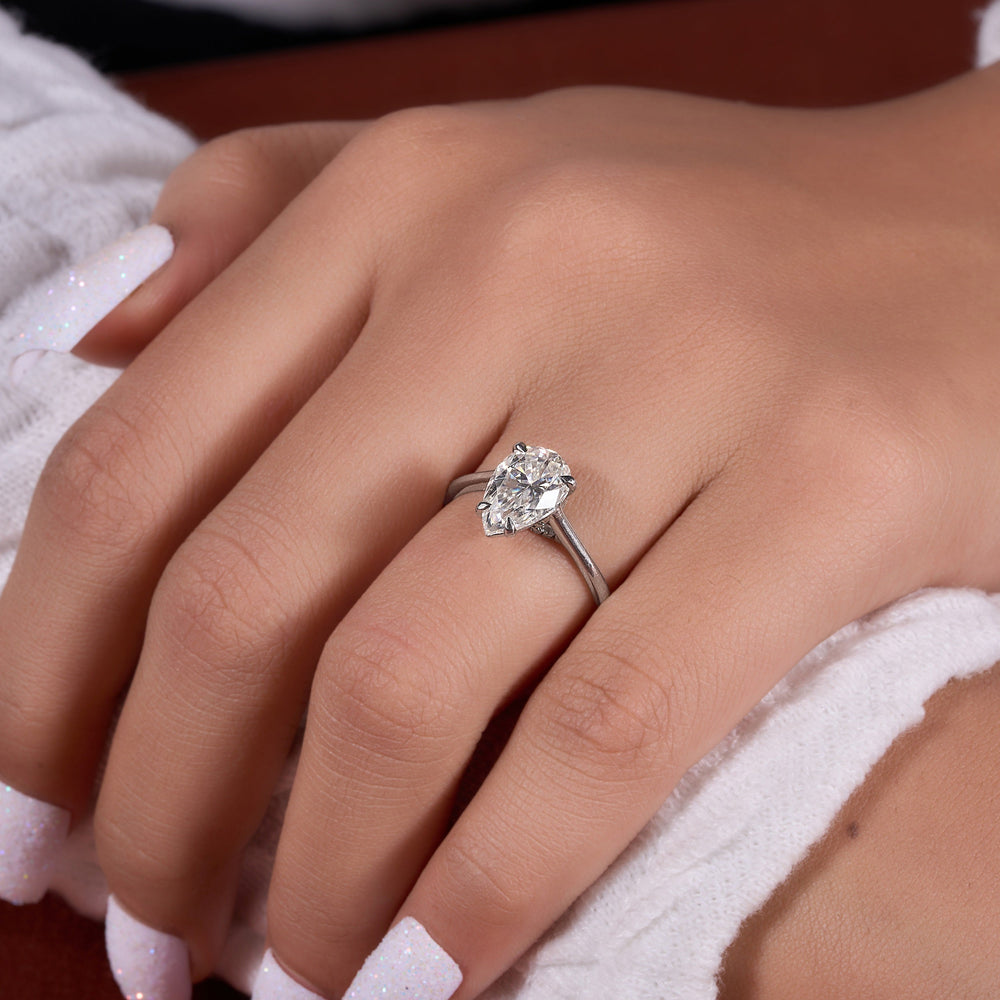 Pear Cut Labgrown Ring