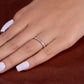 1.80 mm Half eternity Moissanite Band