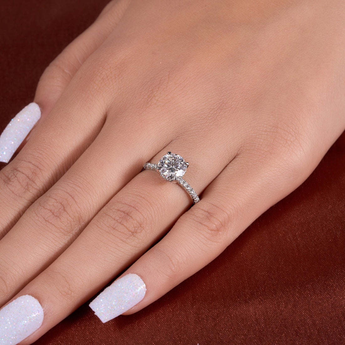 2 Ct Round Brilliant Cut Lab Grown Diamond Ring