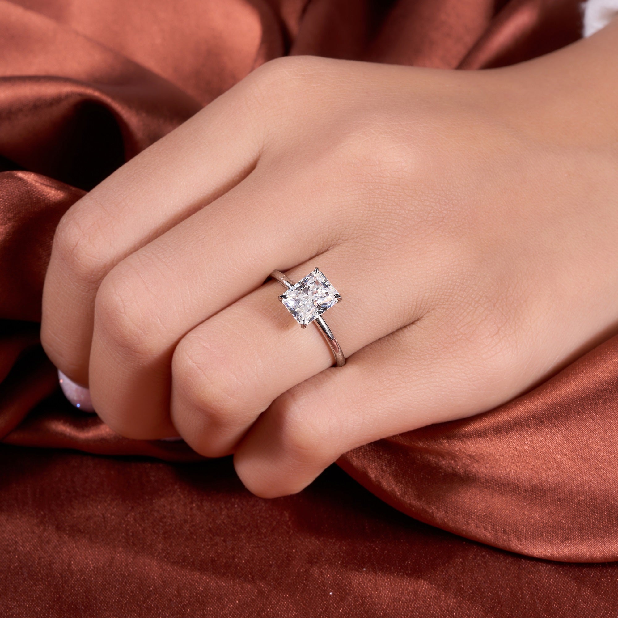 1.75 Ct Solitaire Gold Moissanite Ring