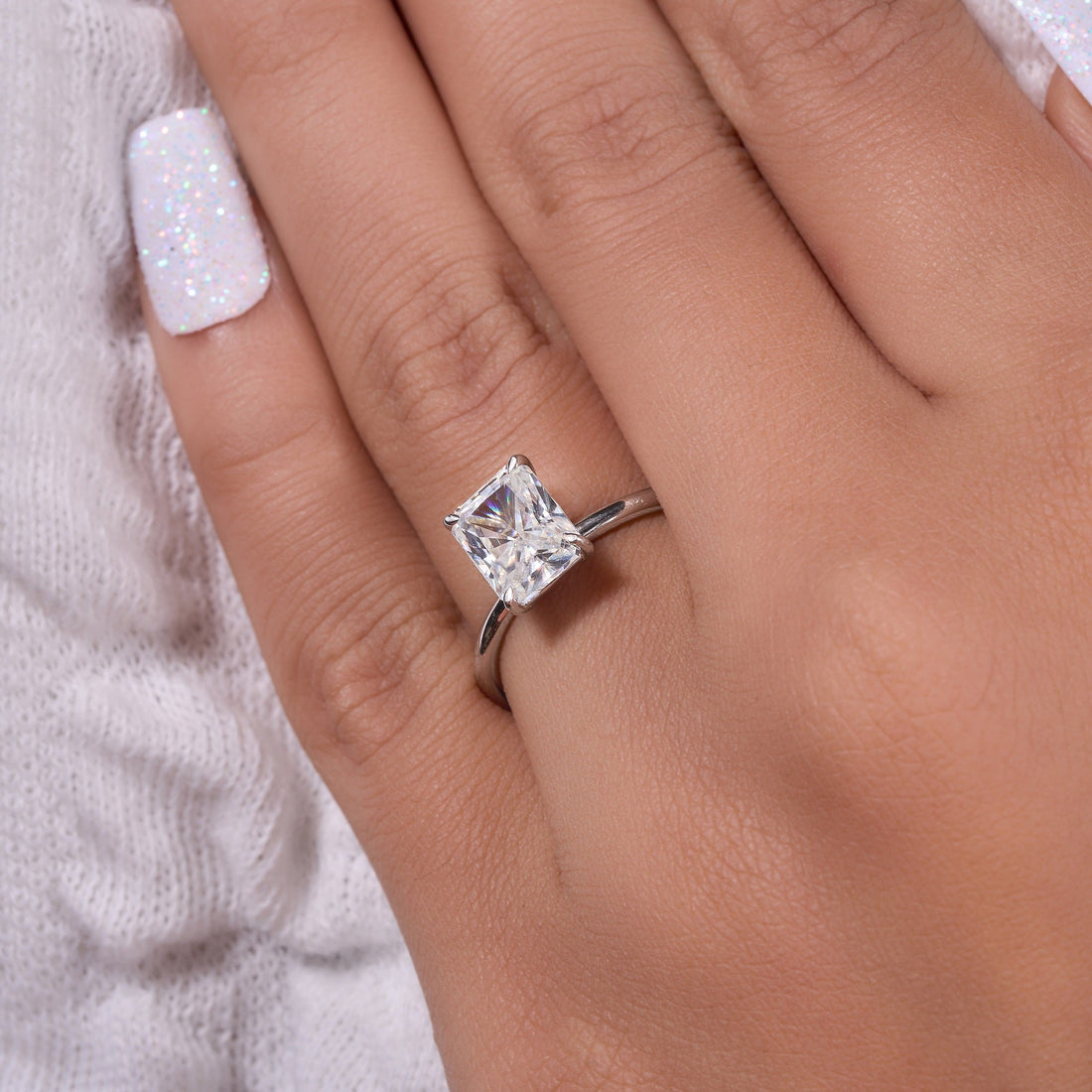 1.75 Ct Solitaire Gold Moissanite Ring