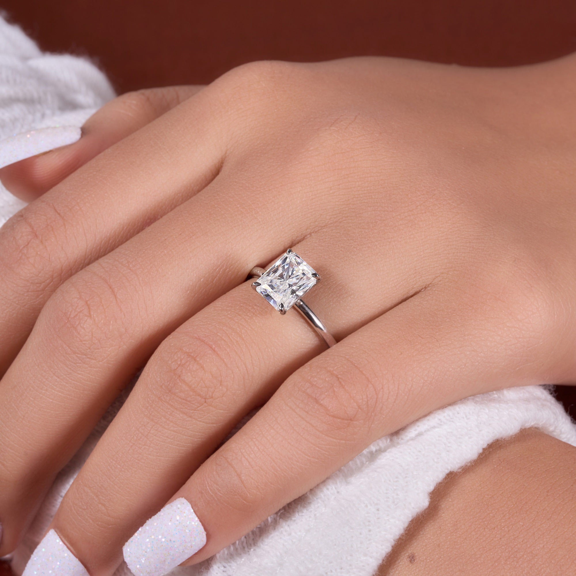 1.75 Ct Solitaire Gold Moissanite Ring