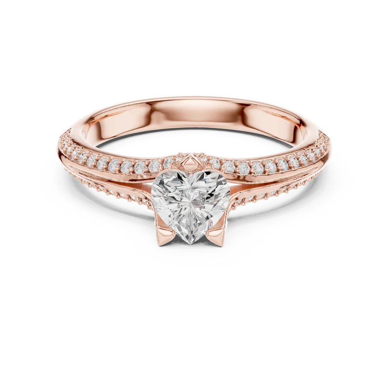 Promise of the Heart Ring with Side Stone