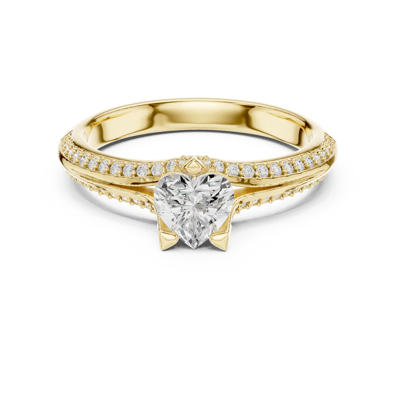 Promise of the Heart Ring with Side Stone