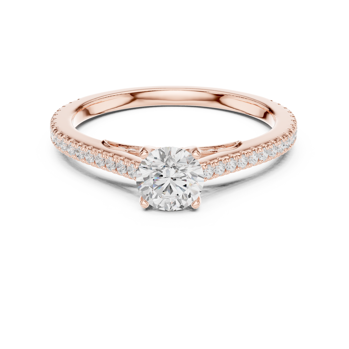 Luminous Promise Ring with Round Elegance