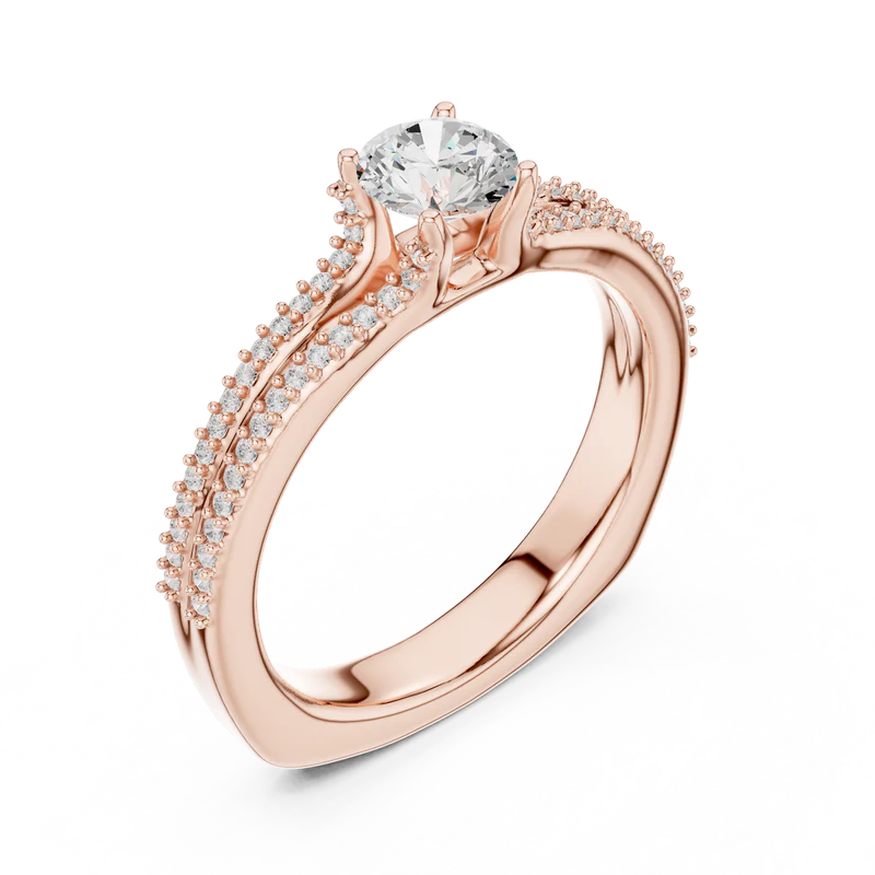 Serene Spark Ring with Eight Prong