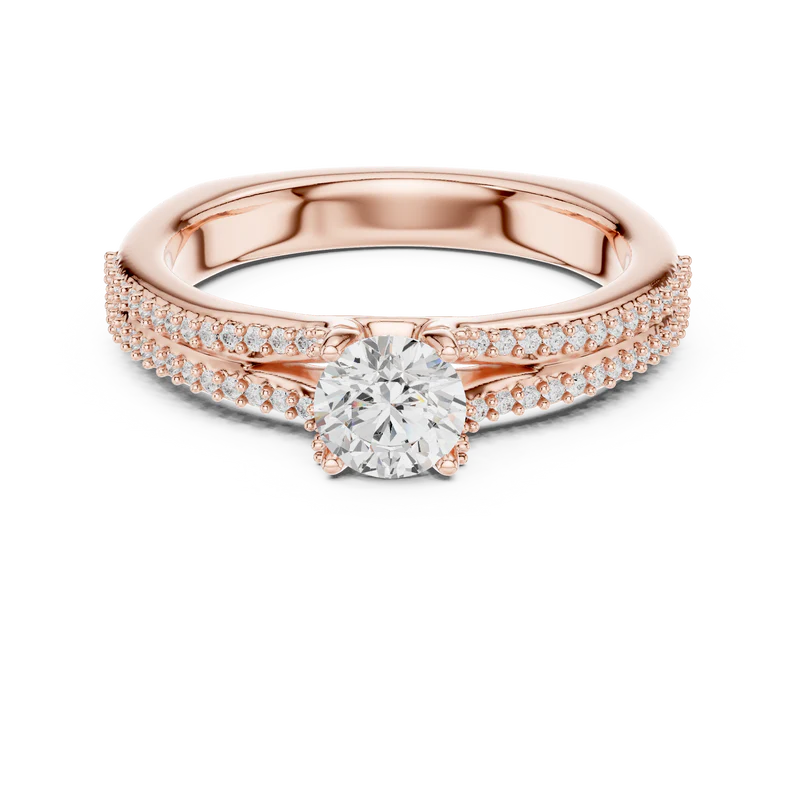 Enchanted Duo Ring & Round Solitaire Diamond Ring