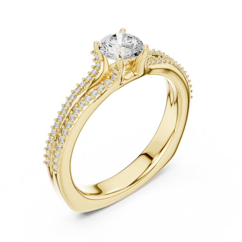 Serene Spark Ring with Eight Prong