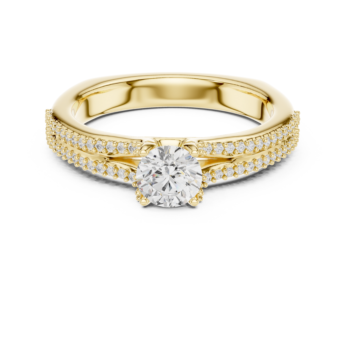 Enchanted Duo Ring & Round Solitaire Diamond Ring