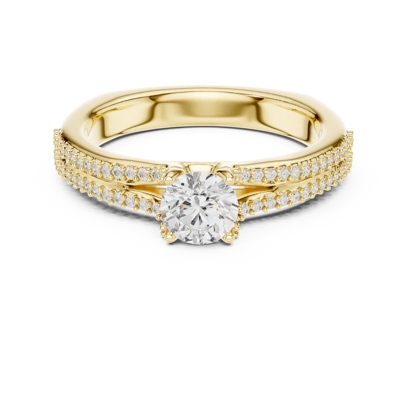 Serene Spark Ring with Eight Prong