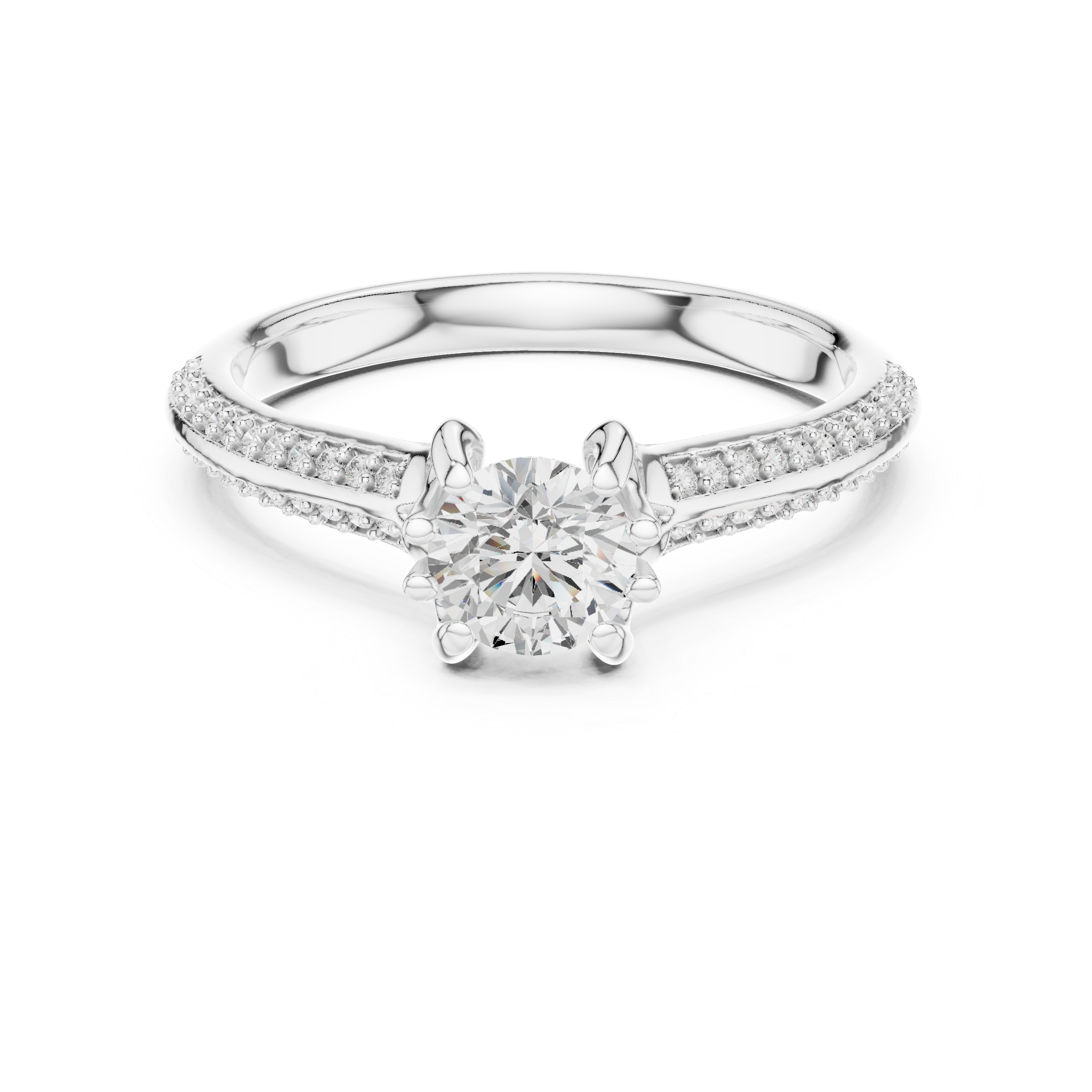 Serene Spark Ring with Eight Prong - Seraphine Jewels