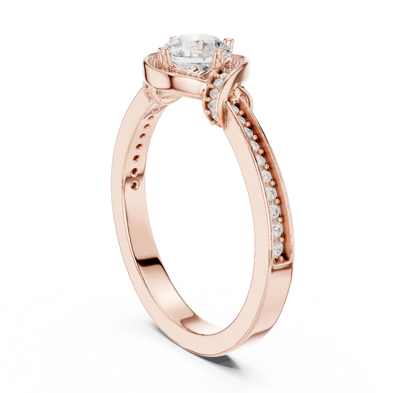 Whisper of Love Ring with Halo Setting