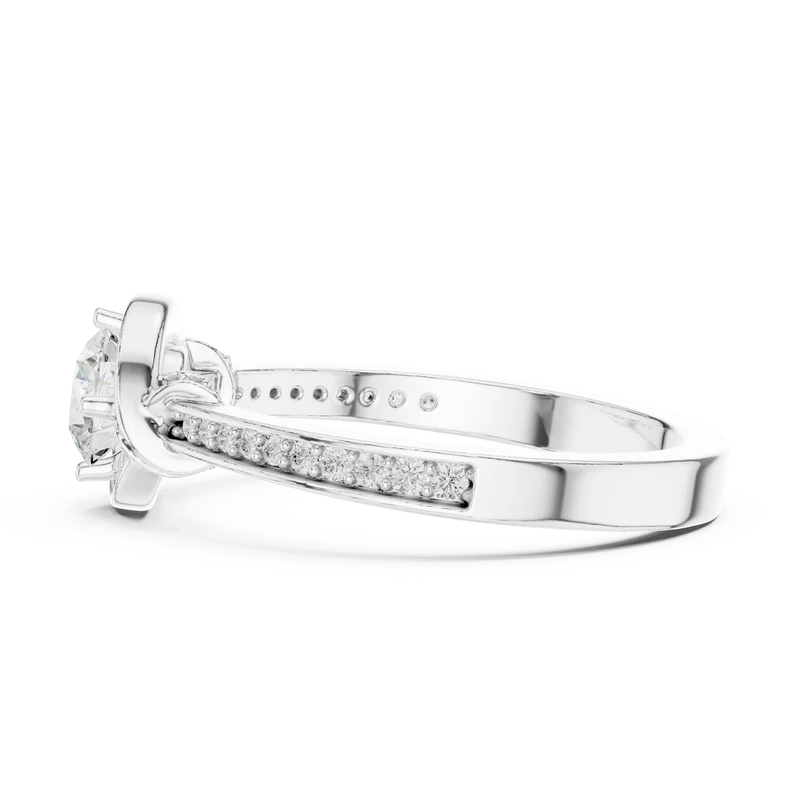 Whisper of Love Ring with Halo Setting