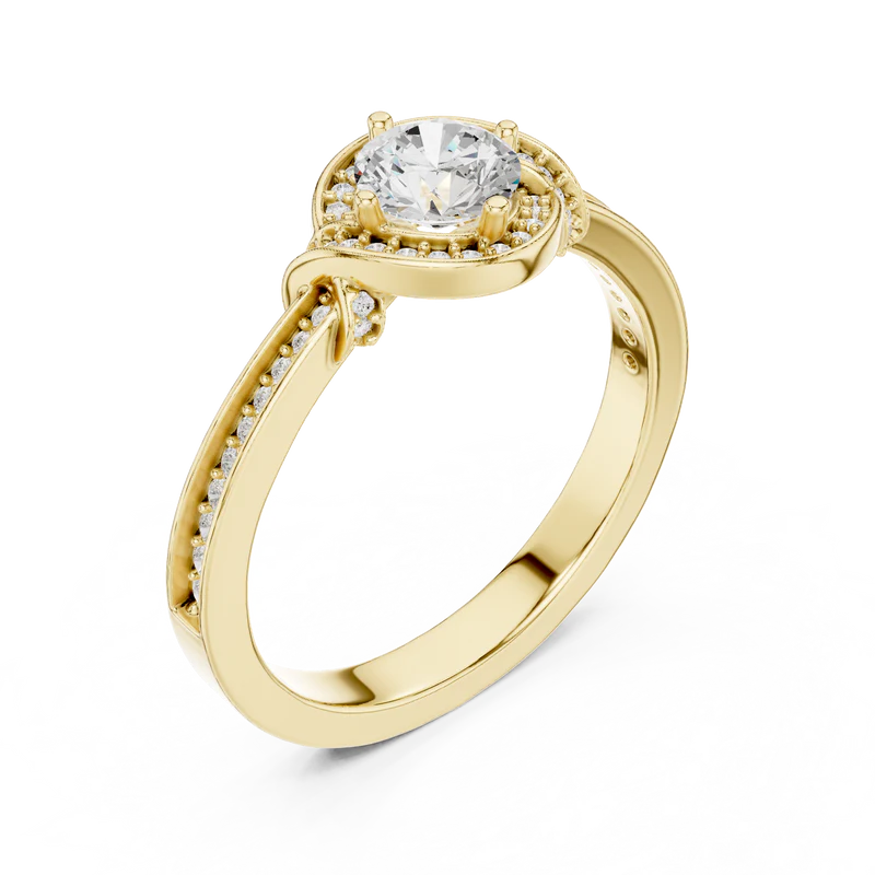 Whisper of Love Ring with Halo Setting