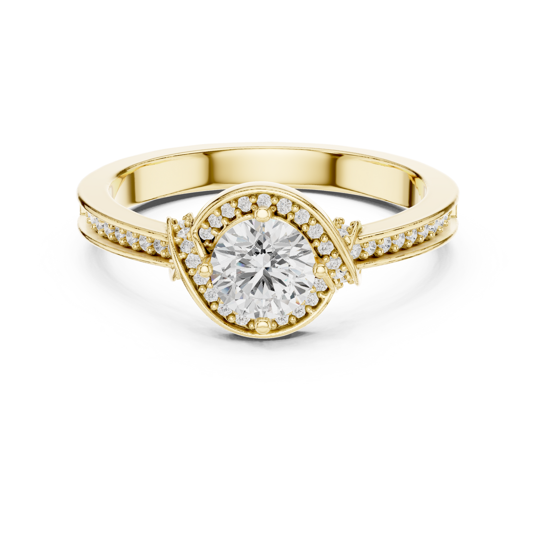 Whisper of Love Ring with Halo Setting - Seraphine Jewels