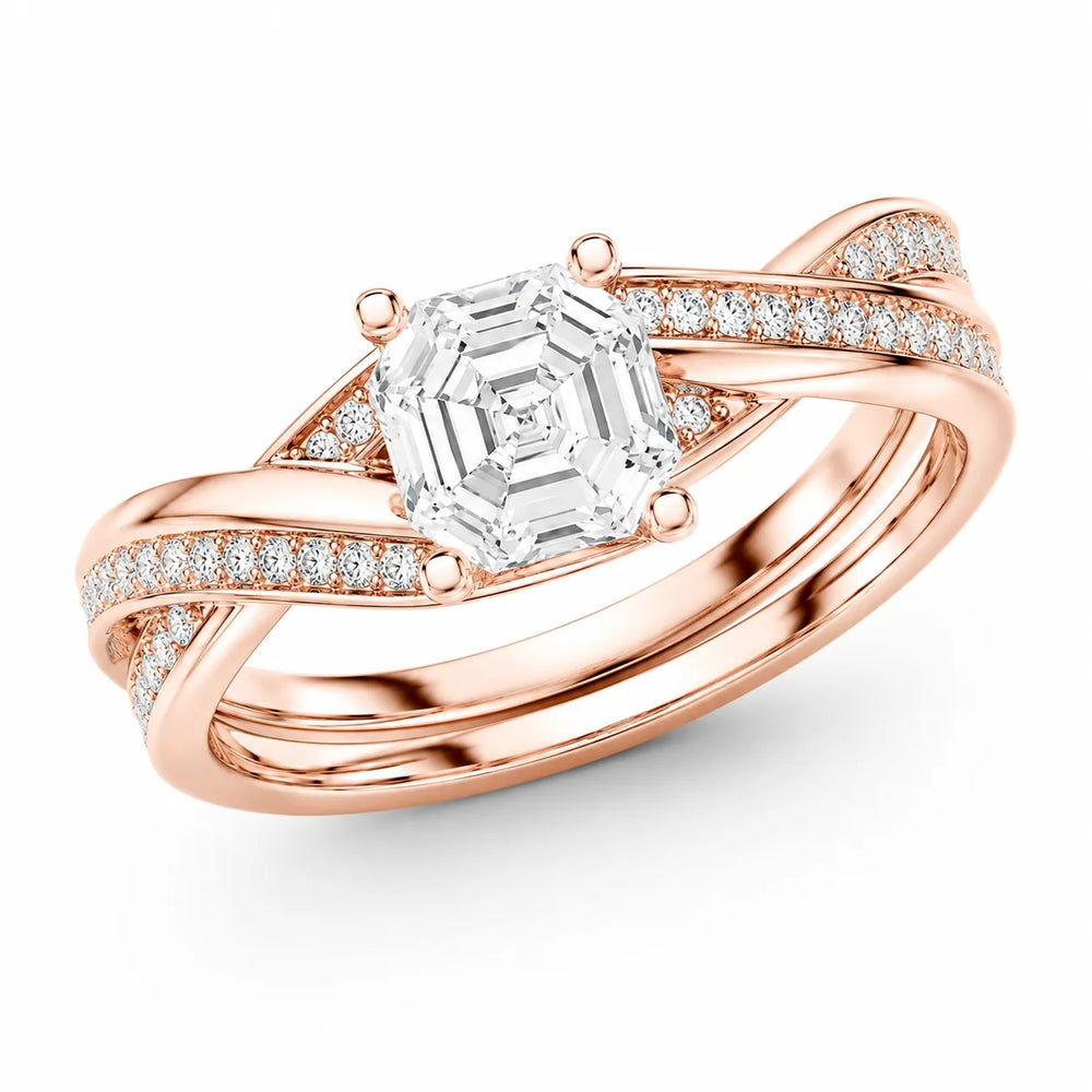 Eternal Embrace Solitaire Ring With Round Diamond