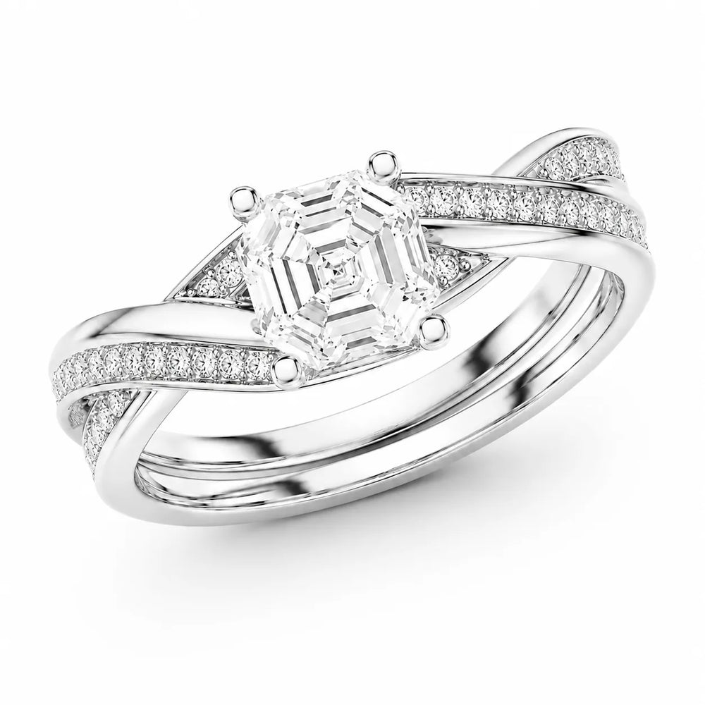 Eternal Embrace Solitaire Ring With Round Diamond