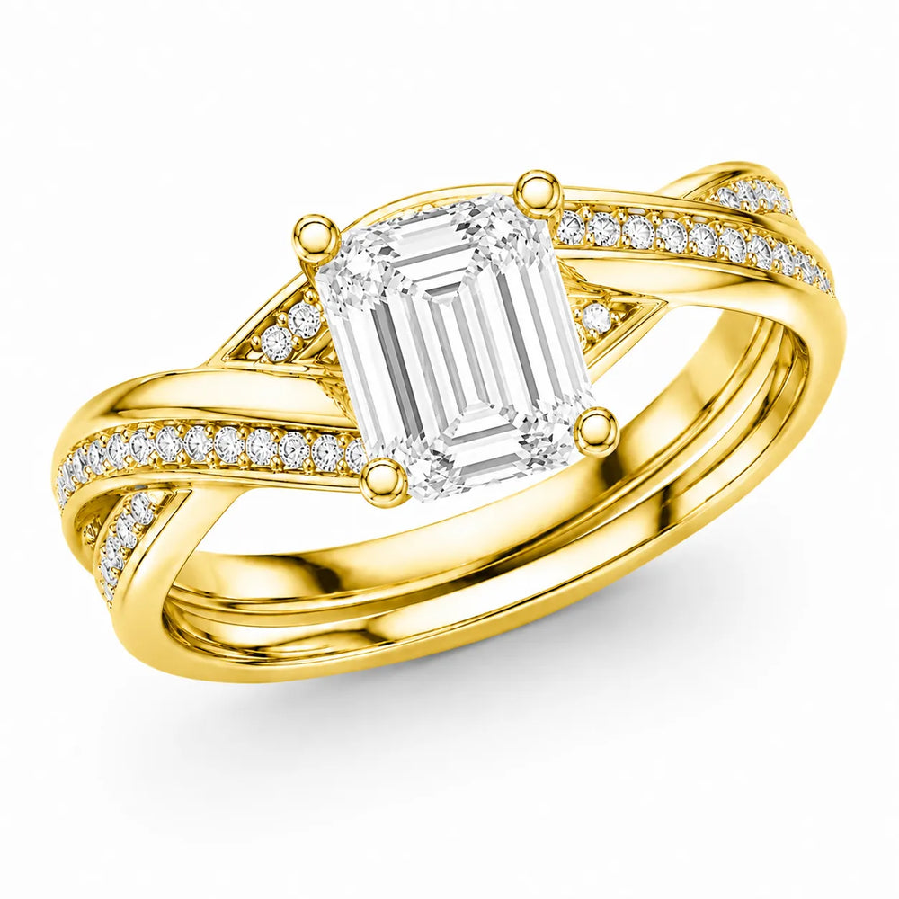 Eternal Embrace Solitaire Ring With Round Diamond
