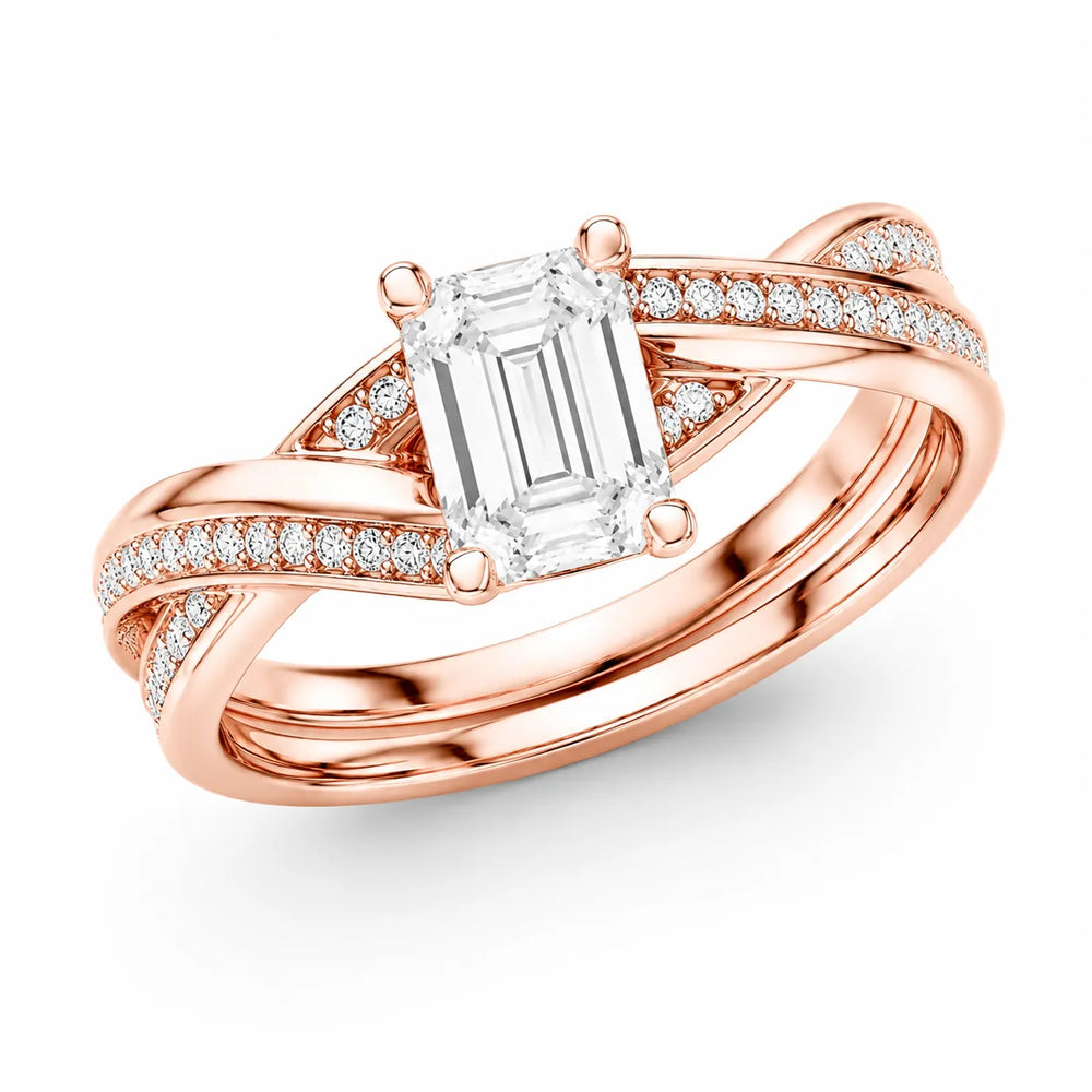 Eternal Embrace Solitaire Ring With Round Diamond