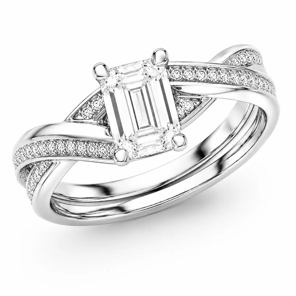 Eternal Embrace Solitaire Ring With Round Diamond