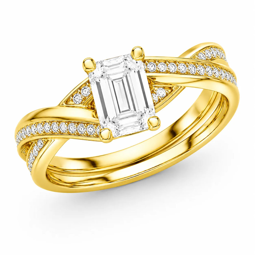 Eternal Embrace Solitaire Ring With Round Diamond