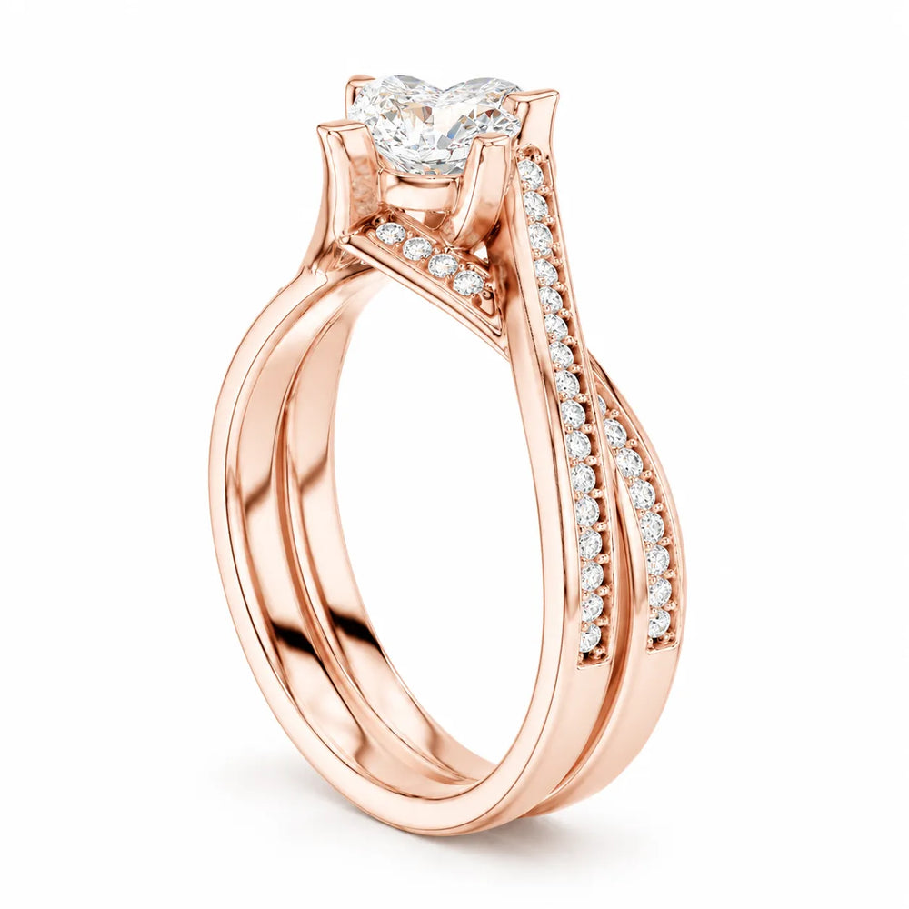 Eternal Embrace Solitaire Ring With Round Diamond