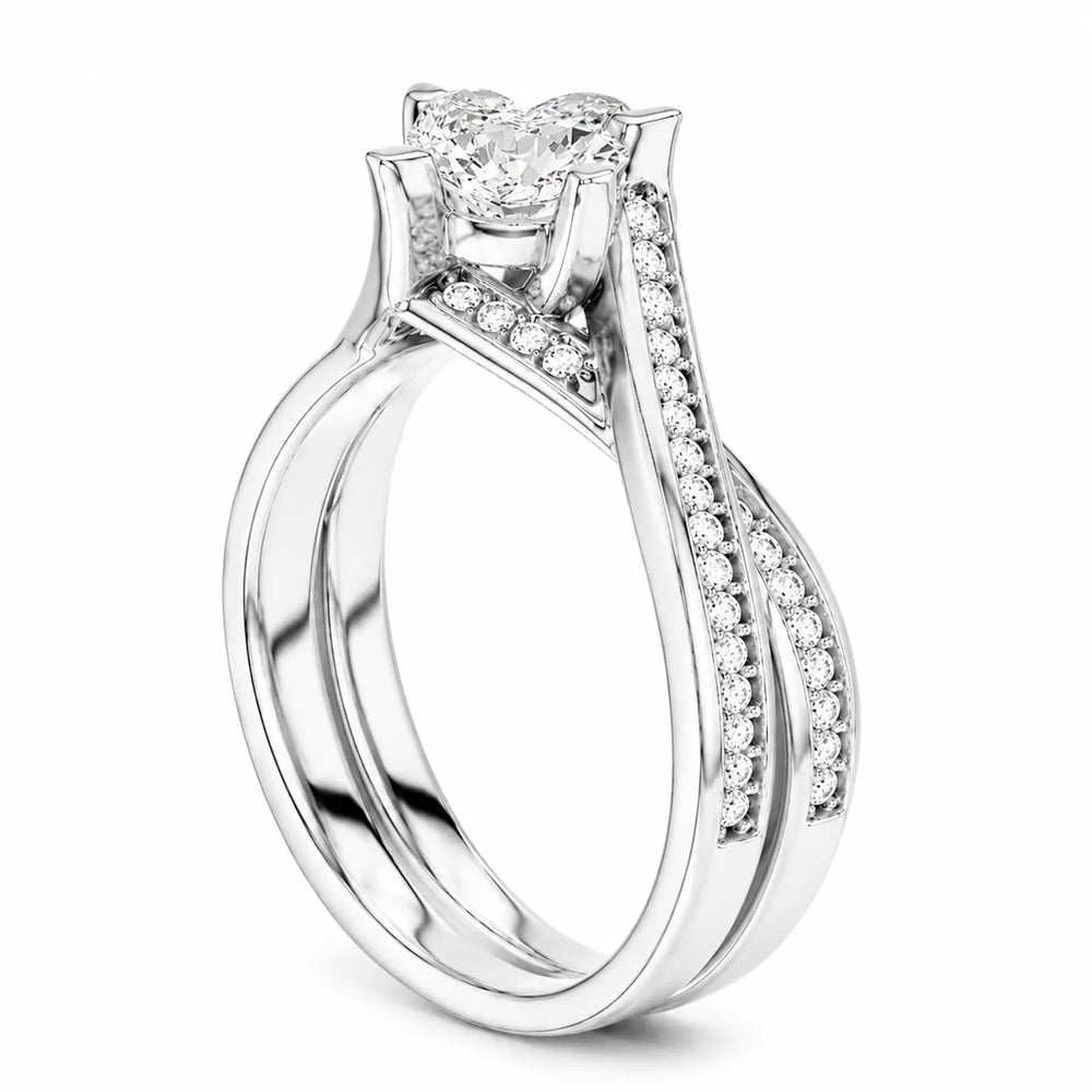 Eternal Embrace Solitaire Ring With Round Diamond