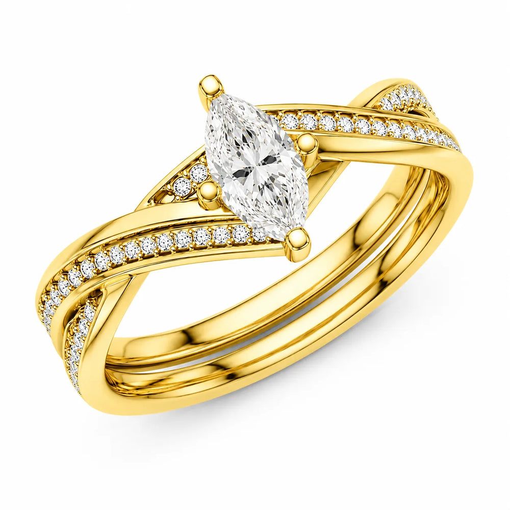Eternal Embrace Solitaire Ring With Round Diamond